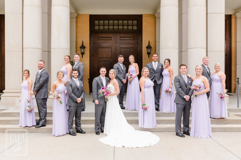 Elegant lilac, gray & green spring wedding in Kansas City, MO