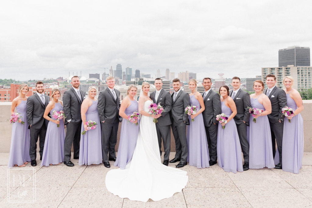 Elegant lilac, gray & green spring wedding in Kansas City, MO