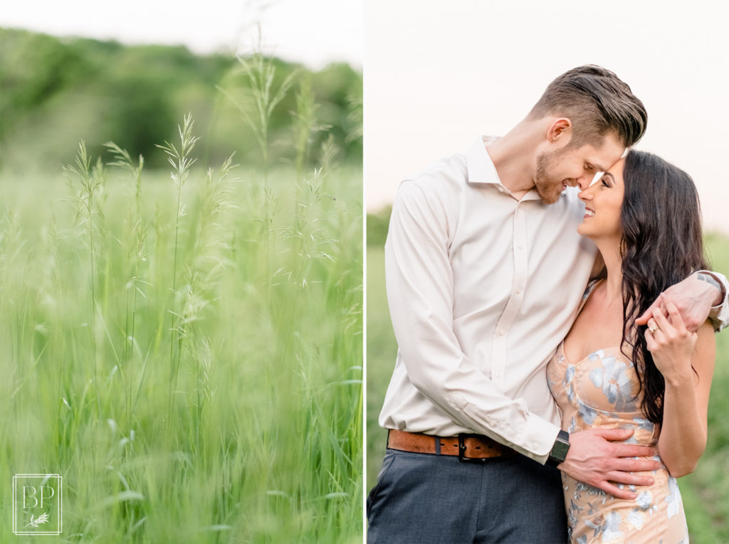 weekend getaway countryside woods engagement session kansas city engagement photographer