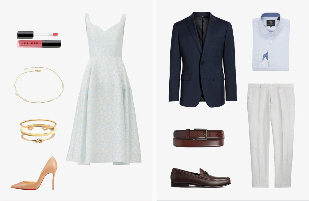 spring/summer engagement session outfit inspiration for the preppy couple