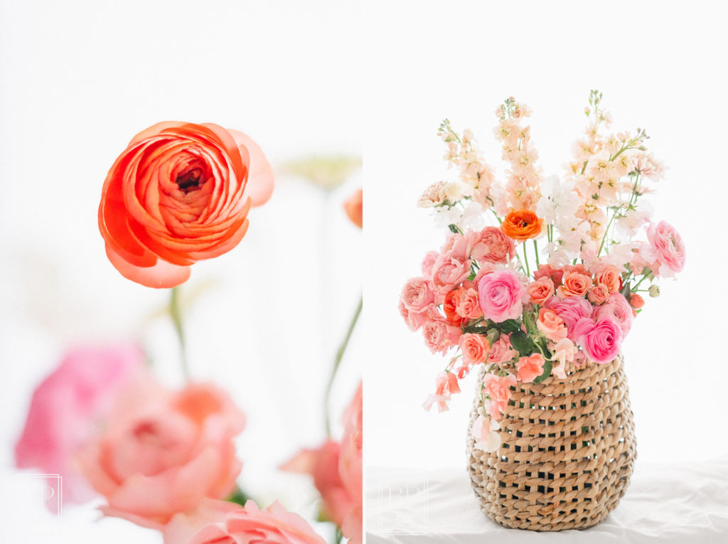 sophisticated spring pink flower arrangement