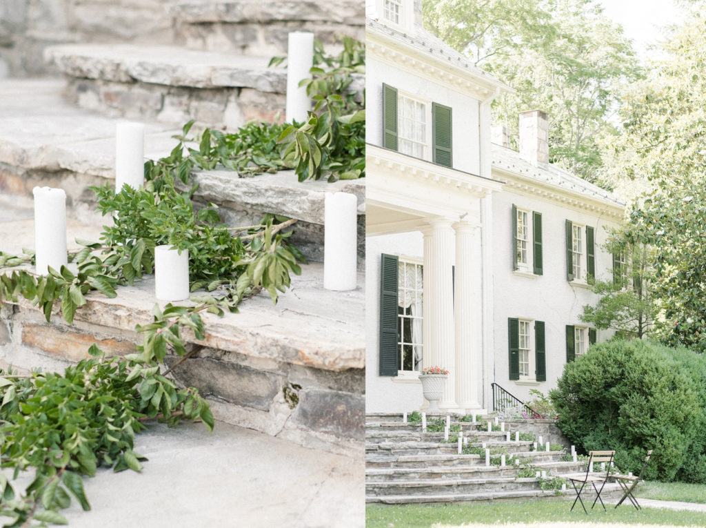summer outdoor wedding ceremony at Rust Manor House, Leesburg, Virginia