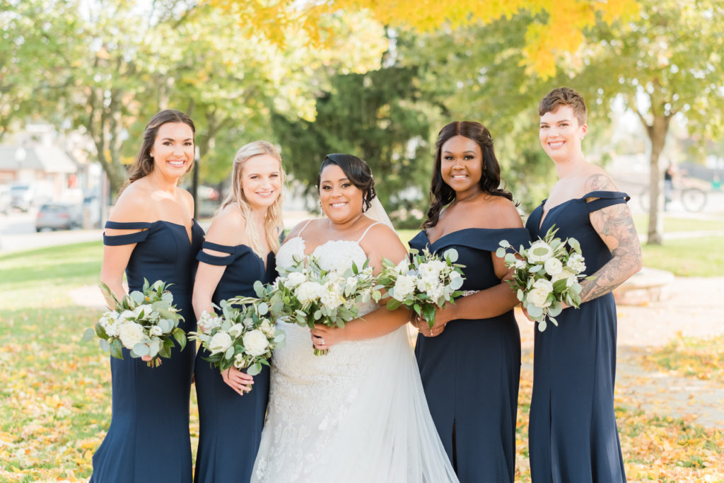 navy and green fall wedding at the stanley in lee's summit missouri wedding photographer