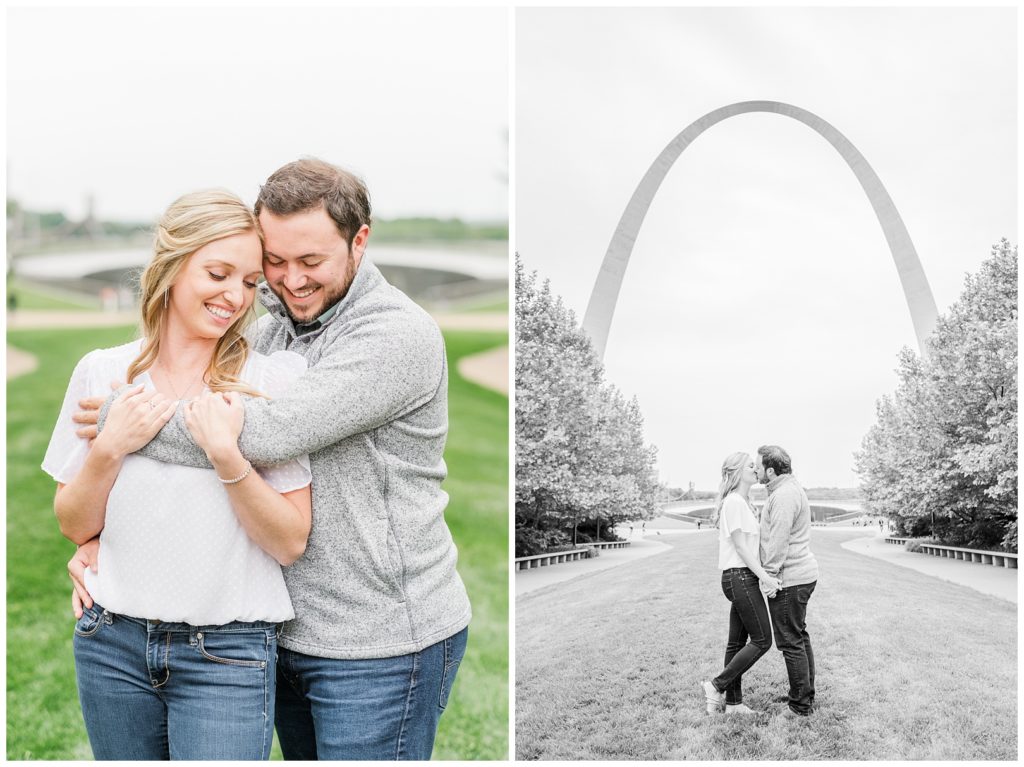 Gateway Arch engagement in St. Louis, Missouri wedding photographer Bailey Pianalto Photography