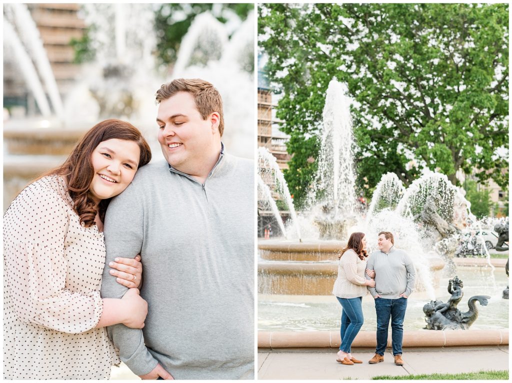 Country Club Plaza Kansas City engagement session by Bailey Pianalto Photography Kansas City engagement photographer