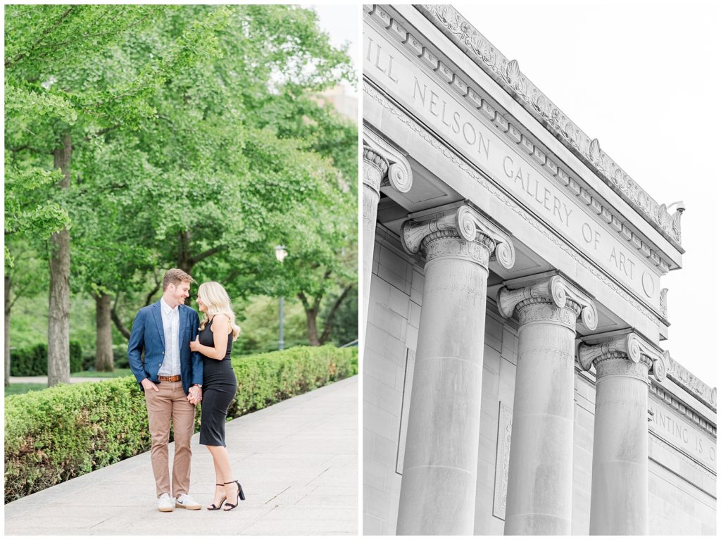 Nelson-Atkins Museum engagement session by Bailey Pianalto Photography Kansas City wedding photographer