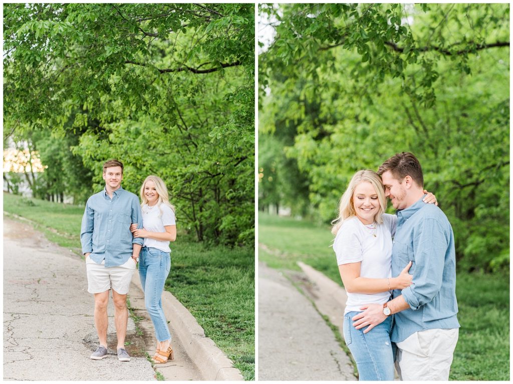 the Scout Statue engagement session by Bailey Pianalto Photography Kansas City wedding photographer