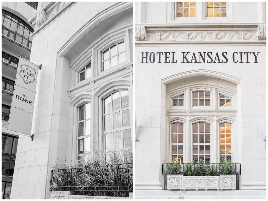 elegant black & white summer wedding at the Hotel Kansas City 