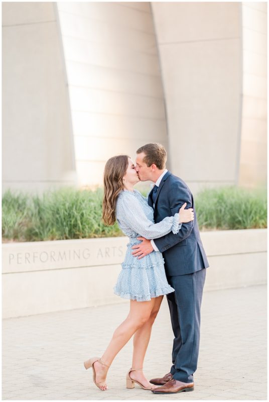 kauffman center summer engagement session Bailey Pianalto Photography