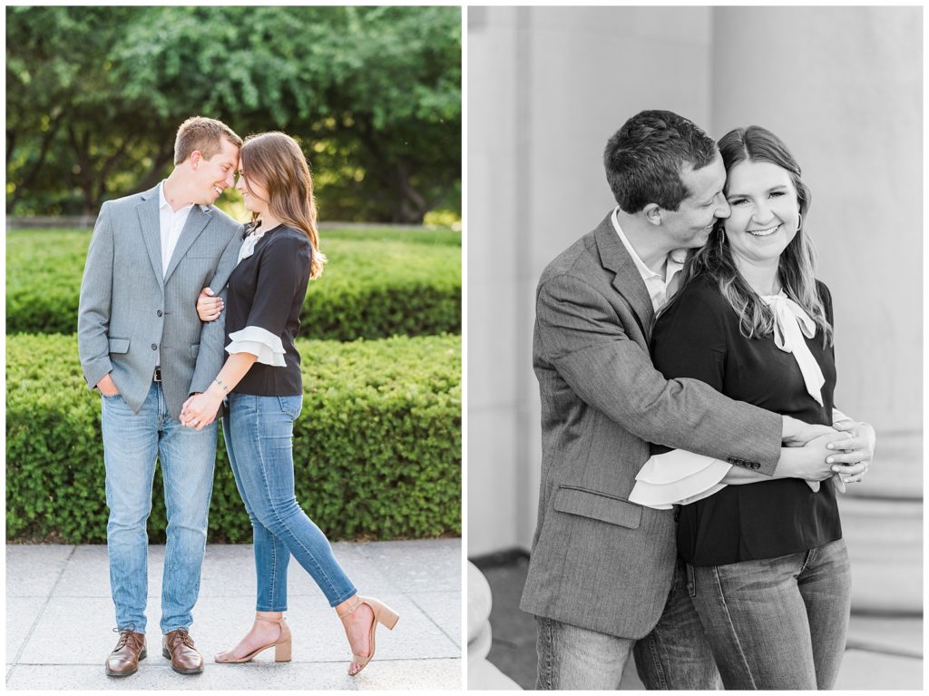 nelson atkins museum summer engagement session Bailey Pianalto Photography
