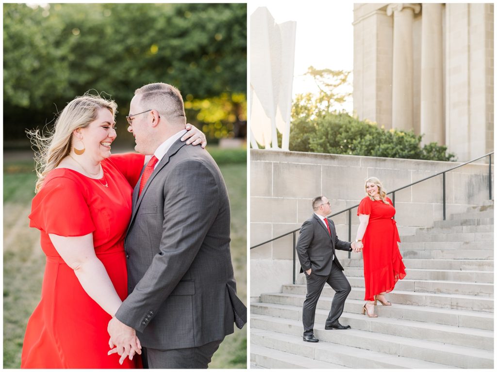 Nelson-Atkins Museum Kansas City engagement session inspiration