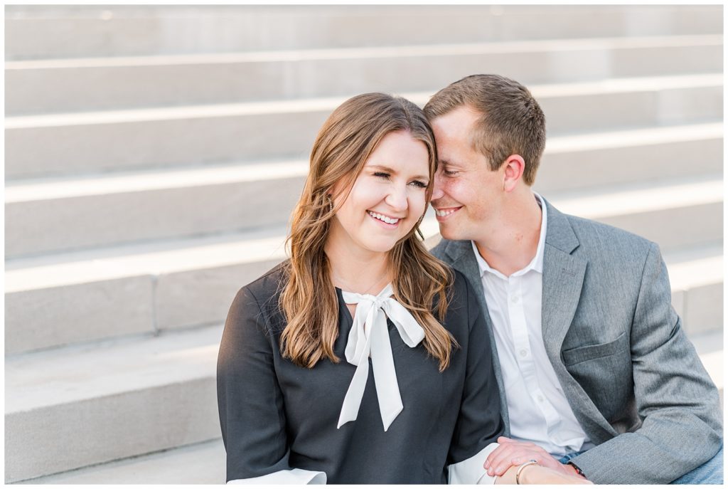 nelson atkins museum summer engagement session Bailey Pianalto Photography