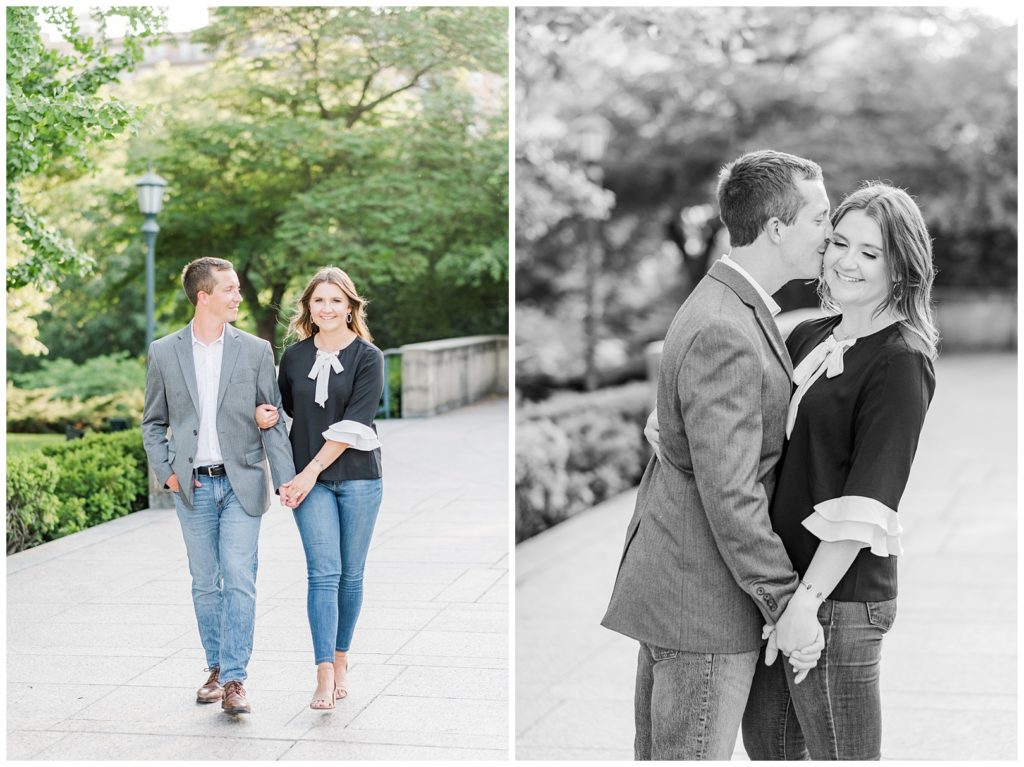nelson atkins museum summer engagement session Bailey Pianalto Photography